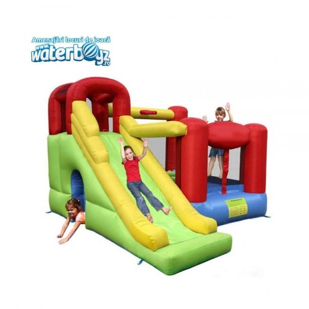 Tobogan gonflabil profesional multifunctional model 10, +3 ani, 400x300x250 cm