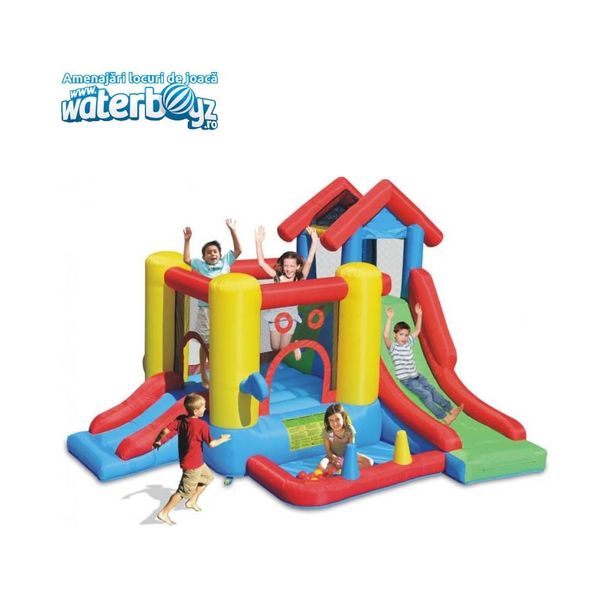 Tobogan gonflabil profesional multifunctional model 4, +3 ani, 600x500x450 cm