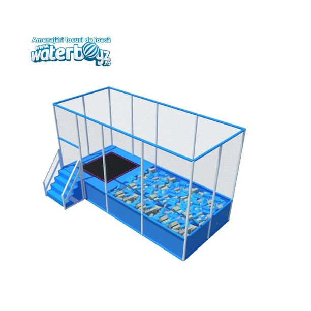 Trambulina modulara elastica pentru interior cu bureti, 120x120 cm, 3-12 ani