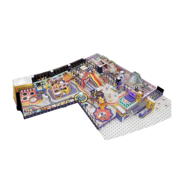 Amenajare completa loc de joaca de interior la cheie Magic Dots, 3-12 ani