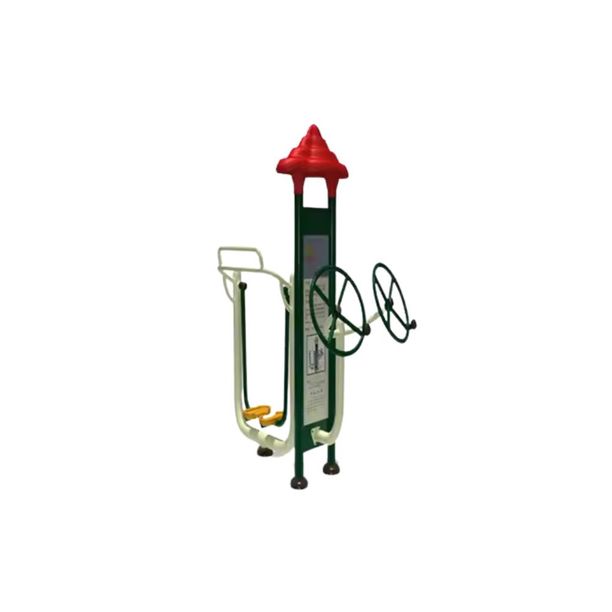 Aparat de fitness multifunctional Model 10 pentru exterior, 12+ ani, 230x150x220 cm, metal si plastic LLDPE