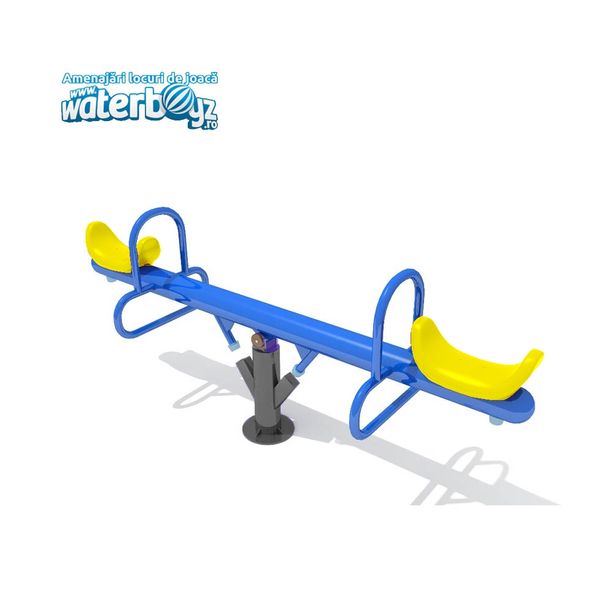 Balansoar dublu cu un picior pentru copii, 3-10 ani, 210x52x92 cm, metal