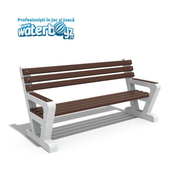 Concrete Urban Park Bench model 18