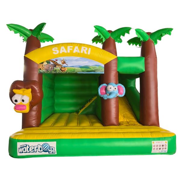 Bouncer cu tobogan gonflabil Safari Party, +3 ani, 450x450x400 cm