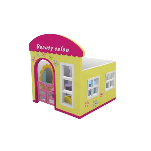 Casuta tematica pentru gradinita Beauty Salon, 120x120x120 cm, plastic HDPE, 2-8 ani