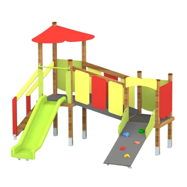 Complex de joaca de exterior Woody 8, 2-6 ani, 328x231x230 cm