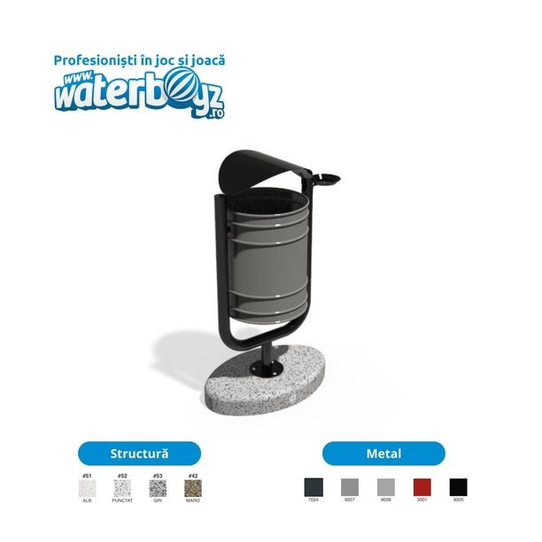 Metal Urban Waste Bin 1