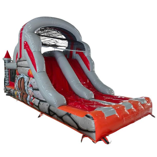Cursa cu obstacole si tobogan Knight Castle, +3 ani, 700x300x370 cm