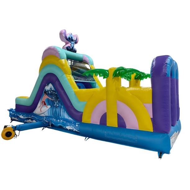 Cursă cu obstacole și tobogan Jungle Surf, +3 ani, 725×240×450 cm