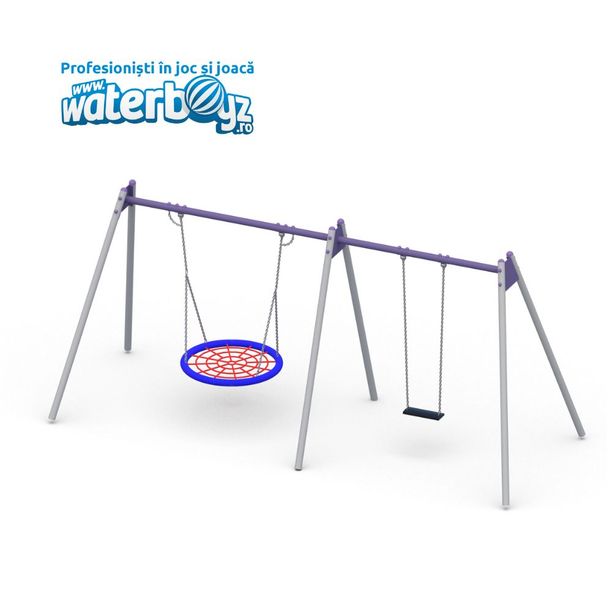 Leagan pentru copii Metal 5, 3-12 ani, 340x503x239 cm