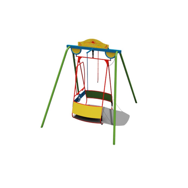 Leagan pentru copii incluziv cu 1 loc, 3-14 ani, 856x307x268 cm