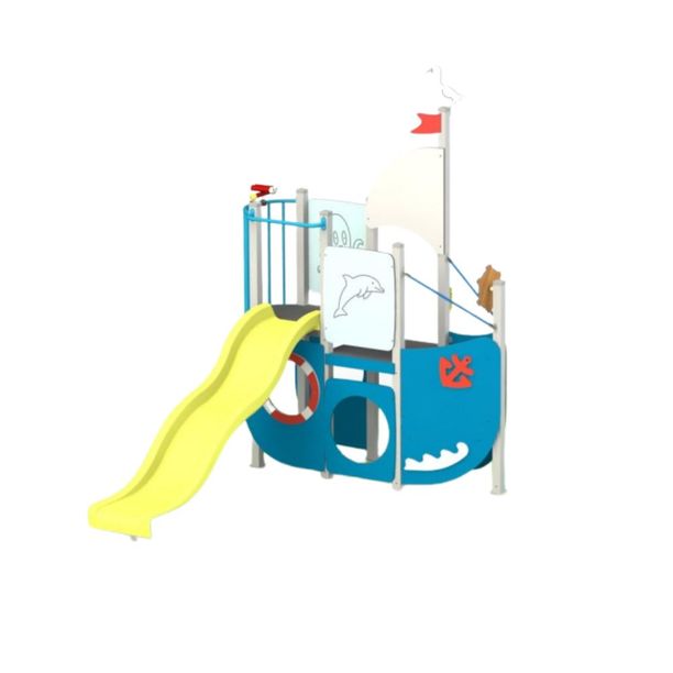 Loc de joaca pentru copii din lemn Boat, exterior, 2-6 ani, 333x198x270 cm