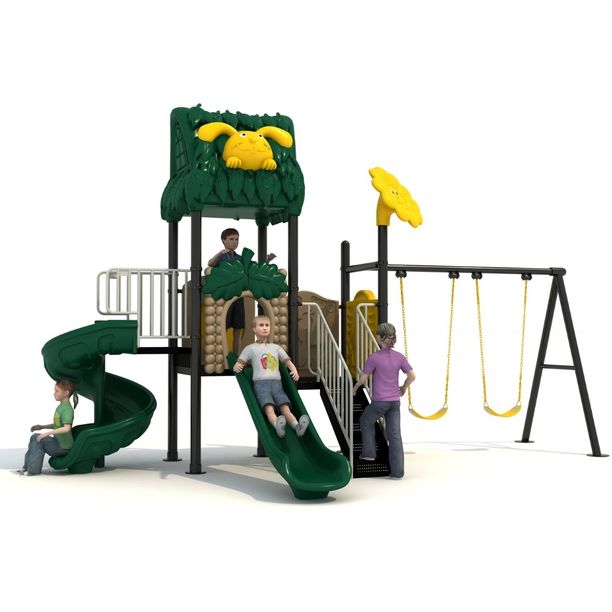 Complex de joaca pentru copii de metal Bunny Forest, exterior, 3-15 ani, 600x300x380 cm