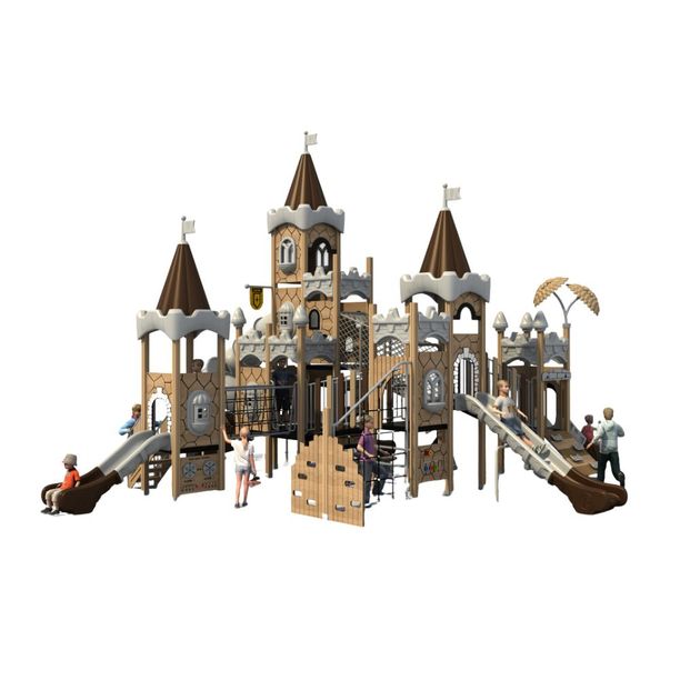 Complex de joaca pentru copii de metal Caesar Castle 5, exterior, 3-15 ani, 1070x950x650 cm