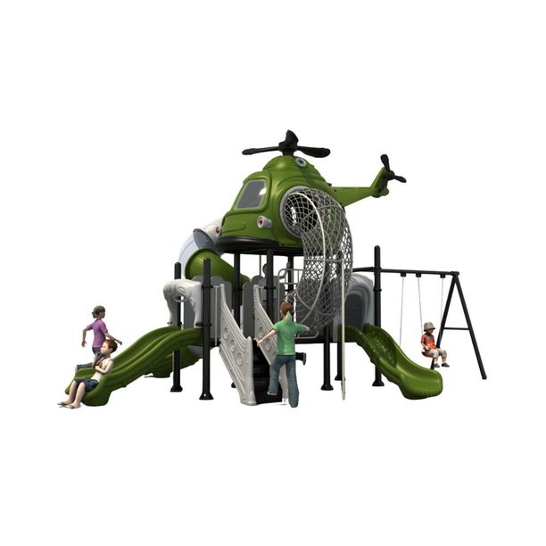 Complex de joaca pentru copii de metal Helicopter 8, exterior, 3-15 ani, 750x560x420 cm