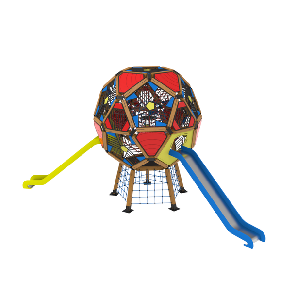 Loc  de joaca pentru copii din lemn Arhimede 3, exterior, 5-16 ani, 940x360x450 cm