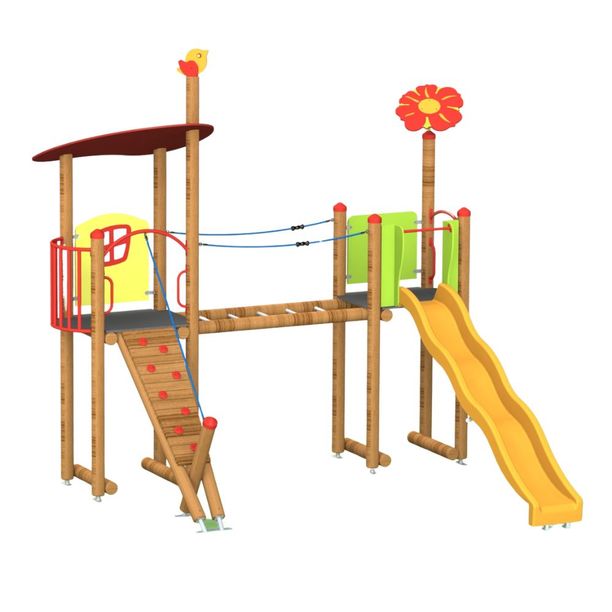 Loc de joaca pentru copii Happy Nature 21, exterior, 3-12 ani, 448x340x389 cm