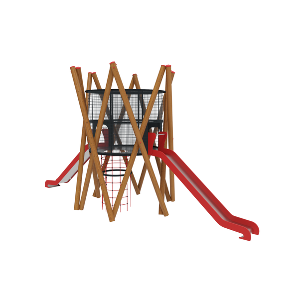 Loc de joaca pentru copii din lemn Royal Tower 1, exterior, 5-16 ani, 320x940x470 cm