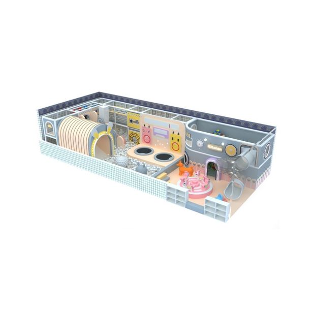 Loc de joaca modular de interior pentru copii modular Hoppy Place 84 mp, 3-12 ani