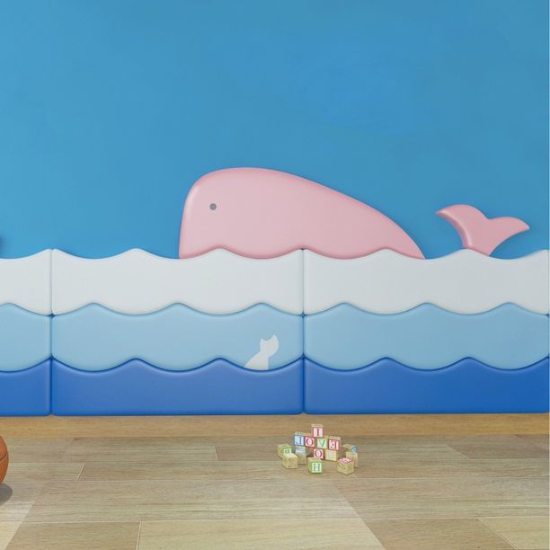 Panou de perete Soft Play cu burete, model Sea, pentru locuri de joaca de interior