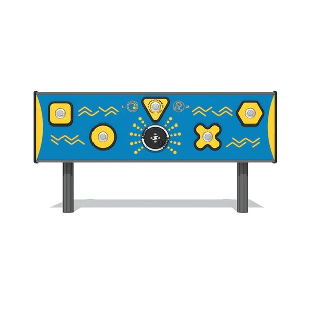 Panou interactiv pentru copii Joc de reactie Shapes, 4+ ani, 213x62x148.8 cm, albastru