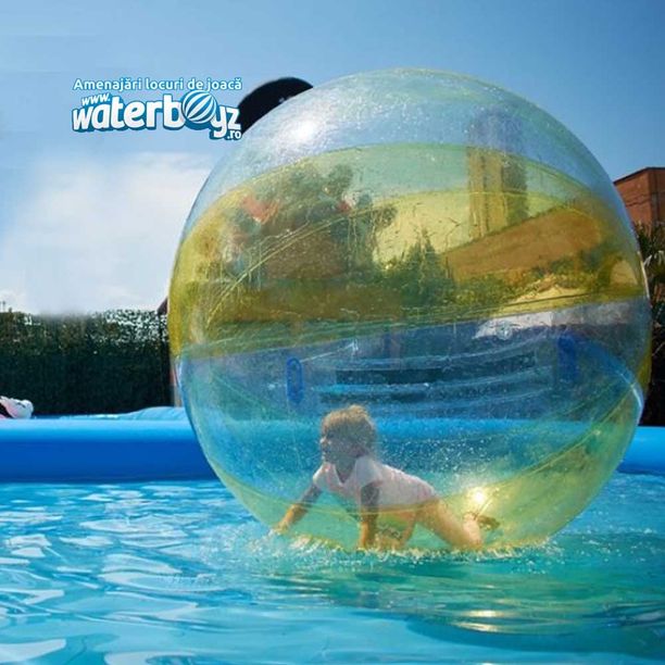 Bila gonflabila de mers pe apa 1.8mx0.8mm TPU GALBEN