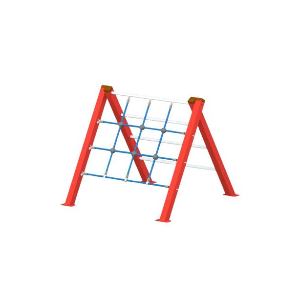 Sistem de catarare cu franghii pentru copii de exterior Model 4, 3-12 ani, 115x112x110 cm, lemn