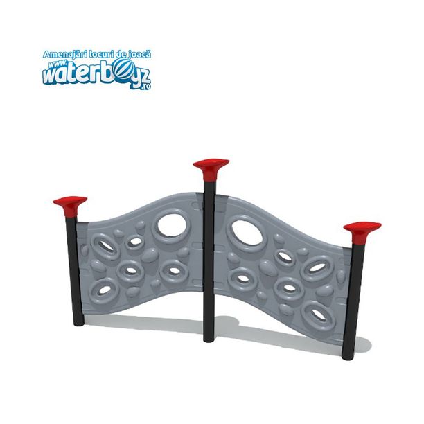 Sistem de catarare dublu pentru copii de exterior Model 1, 3-12 ani, 300x30x190 cm, metal si plastic LLDPE