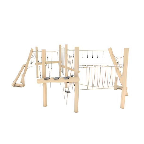 Sistem de catarare pentru copii din lemn Robinia Parc 1, 751x670x240 cm