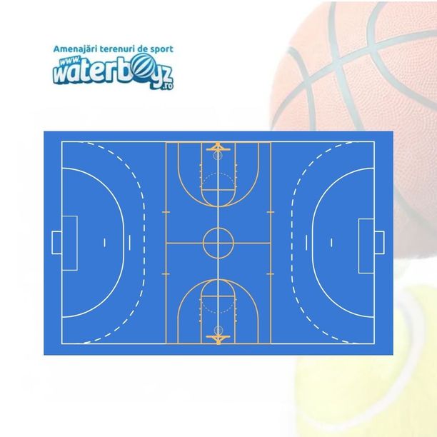 Multi-sport court with rubber surfacing