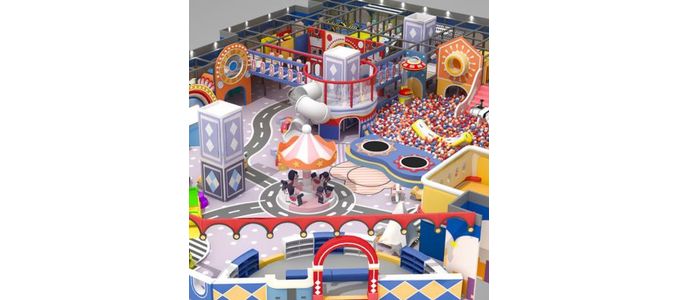 Complete indoor playground arrangements