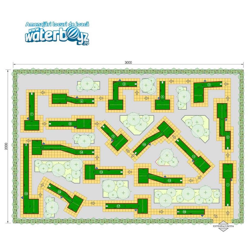 Amenajare teren minigolf 18 holes