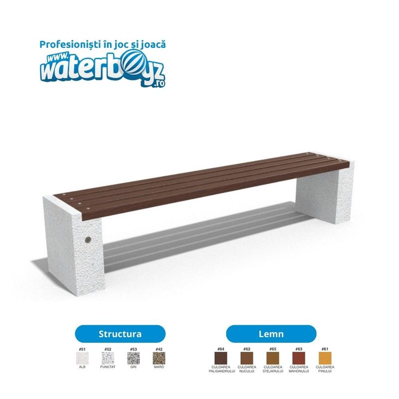 Concrete Urban Park Bench model 6