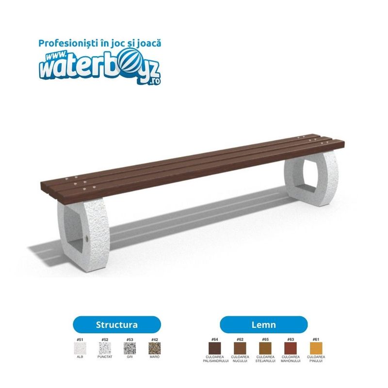 Concrete Urban Park Bench model 7