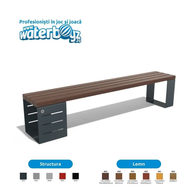 Metal Urban Park Bench model 4