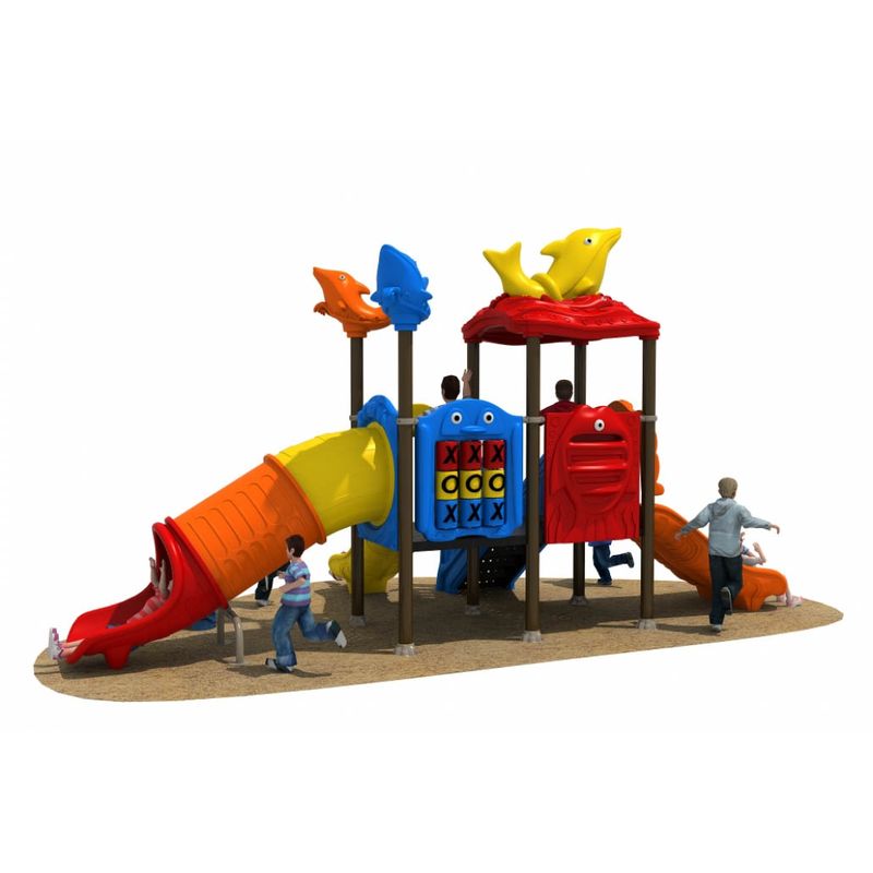 Complex de joaca pentru copii de metal Deep Sea, exterior, 3-12 ani, 650x310x340 cm