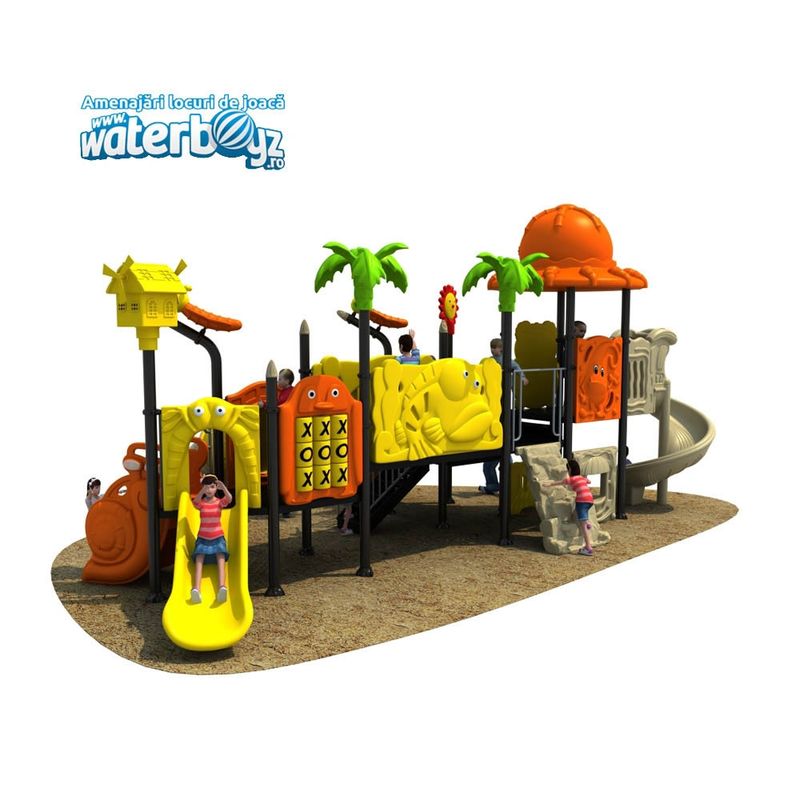 Complex de joaca pentru copii de metal Deep Sea 6, exterior, 3-12 ani