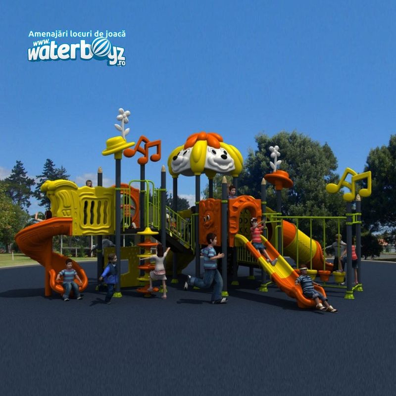 Complex de joaca pentru copii de metal Puppy Land 6, exterior, 3-12 ani