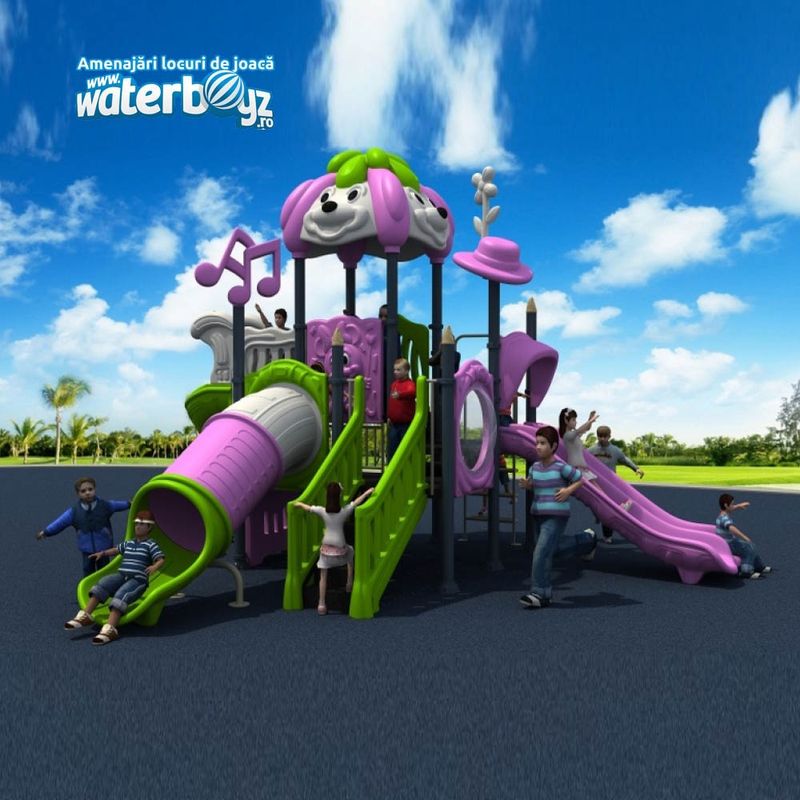 Complex de joaca pentru copii de metal Puppy Land 8, exterior, 3-12 ani,  680 cm x 530 cm x 440 cm