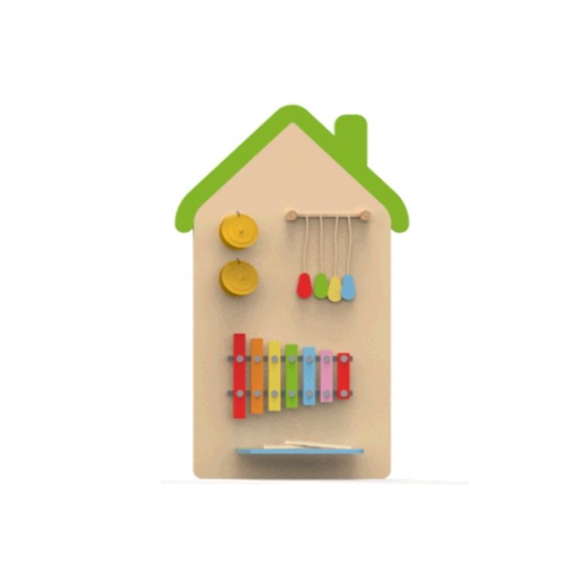 Panou interactiv de perete pentru copii Casuta 3, 110x57x2 cm, 0-3 ani