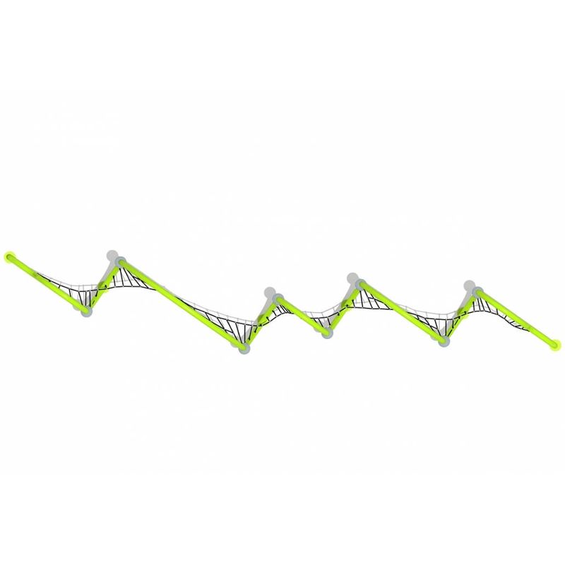 Sistem de catarare serpuit pentru copii de exterior Model 2, 3-12 ani, Ø 200xH300cm , metal