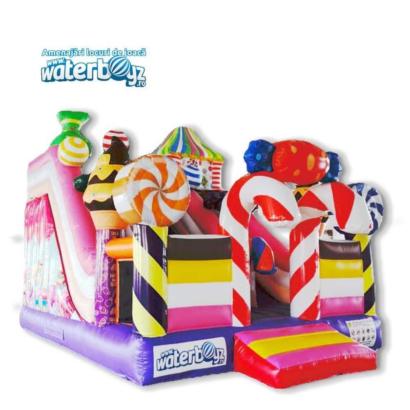 Tobogan gonflabil profesional Candy 2 cu garantie 12 luni