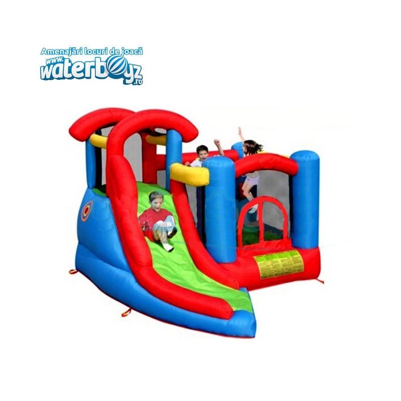 Tobogan gonflabil profesional multifunctional model 7 cu o panta