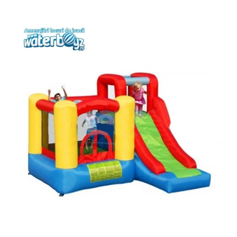 Tobogan gonflabil profesional multifunctional model 8 cu o panta