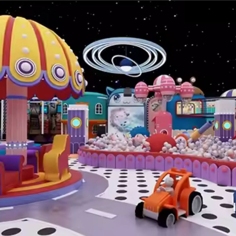 Amenajare completa loc de joaca de interior la cheie Bubbles Town, 3-12 ani