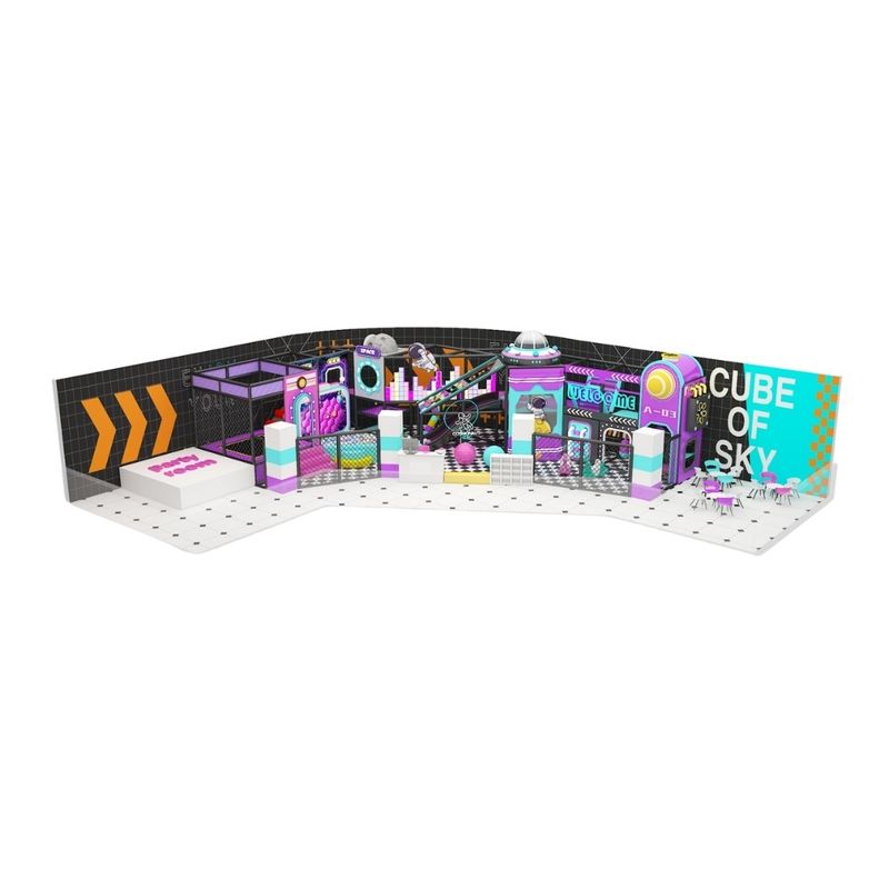 Amenajare completa loc de joaca de interior la cheie Cube of Sky, 3-12 ani
