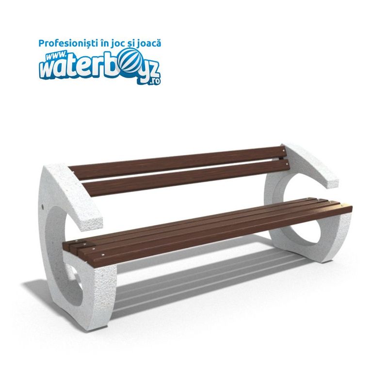 Concrete Urban Park Bench model 17