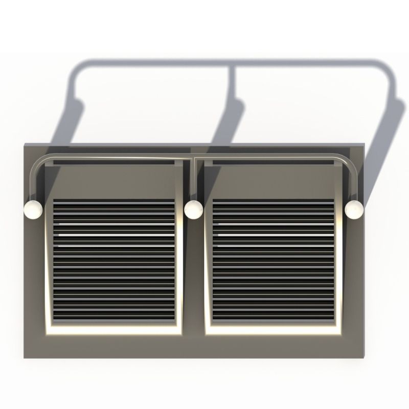 Bandă de alergare fitness dubla pentru exterior, metal, 160x100x130 cm