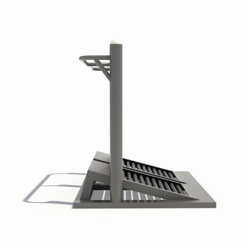 Bandă de alergare fitness dubla pentru exterior, metal, 160x100x130 cm
