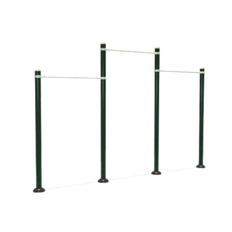 Bara pentru tractiuni tripla pentru exterior, +12 ani, 350x12x250 cm